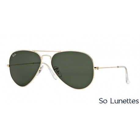 Lunettes de soleil Ray-Ban Homme  AVIATOR LARGE METAL RB3025 L0205 Or