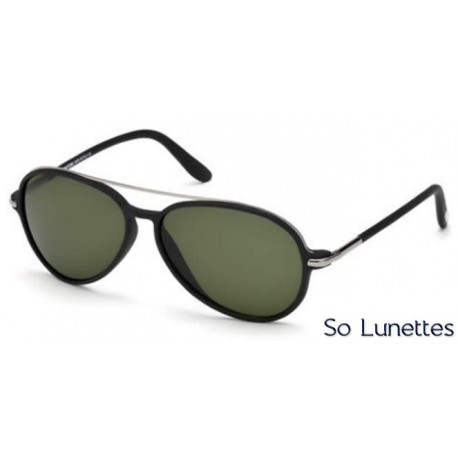 lunettes de soleil Tom Ford RAMONE FT0149 02N noir opaque / vert