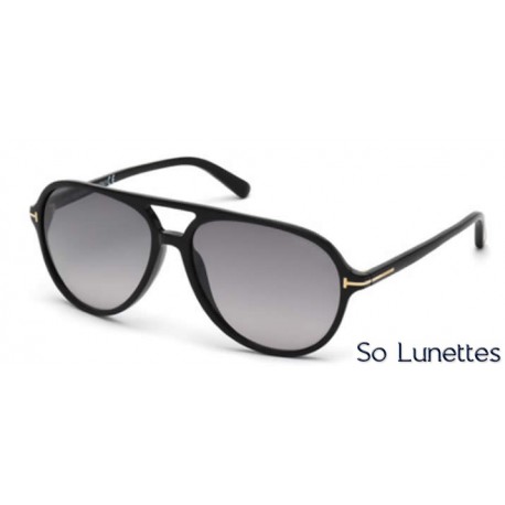 lunettes de soleil Tom Ford FT0331 01B noir brillant - gris fumé