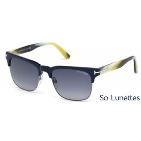 lunettes de soleil Tom Ford FT0386 89W turquoise - bleu fumé