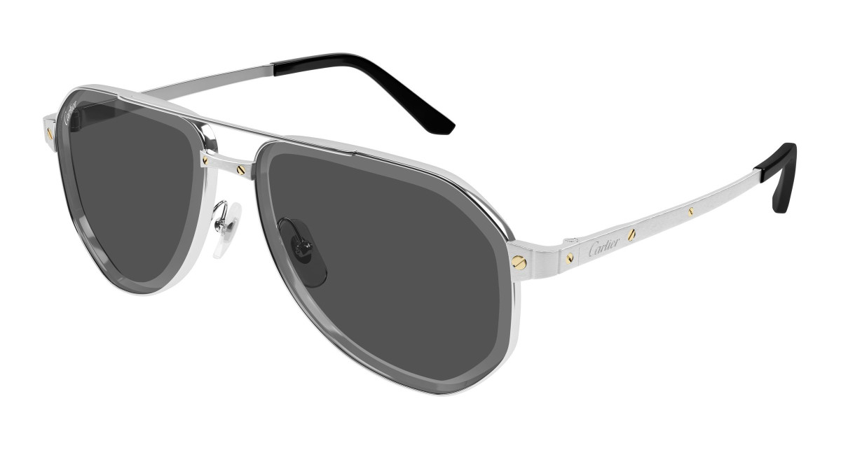 Lunettes de Soleil Cartier CT0461S 006 Argent