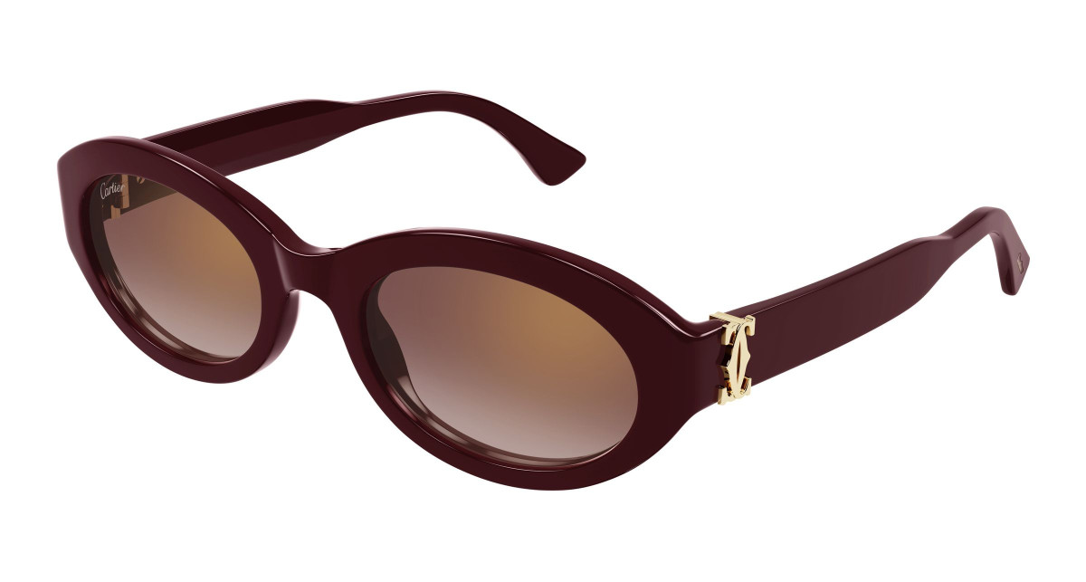 Lunettes de Soleil Cartier CT0588S 003 Bourgogne