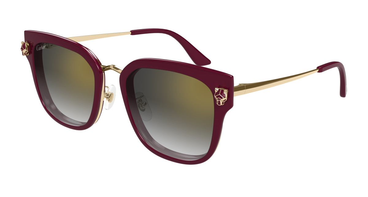 Lunettes de Soleil Cartier CT0509SA 003 Bourgogne