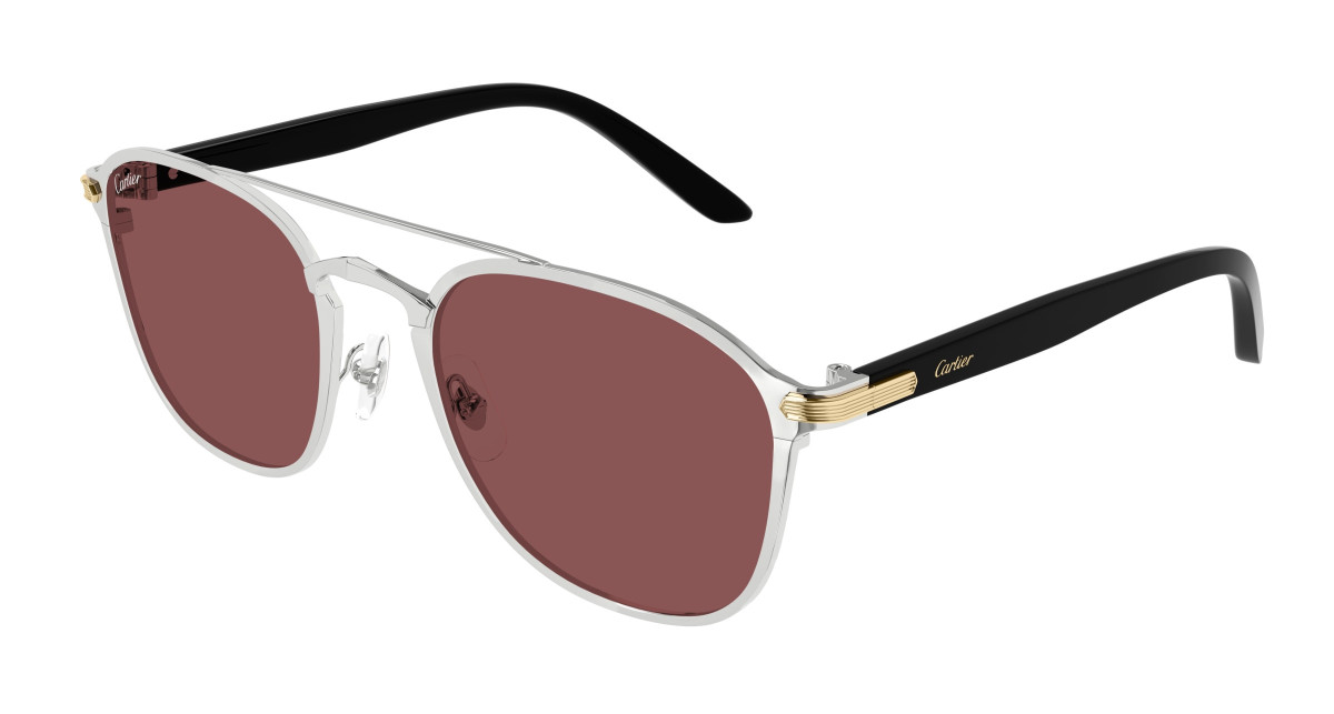 Cartier Sunglasses CT0012S 007 Silver