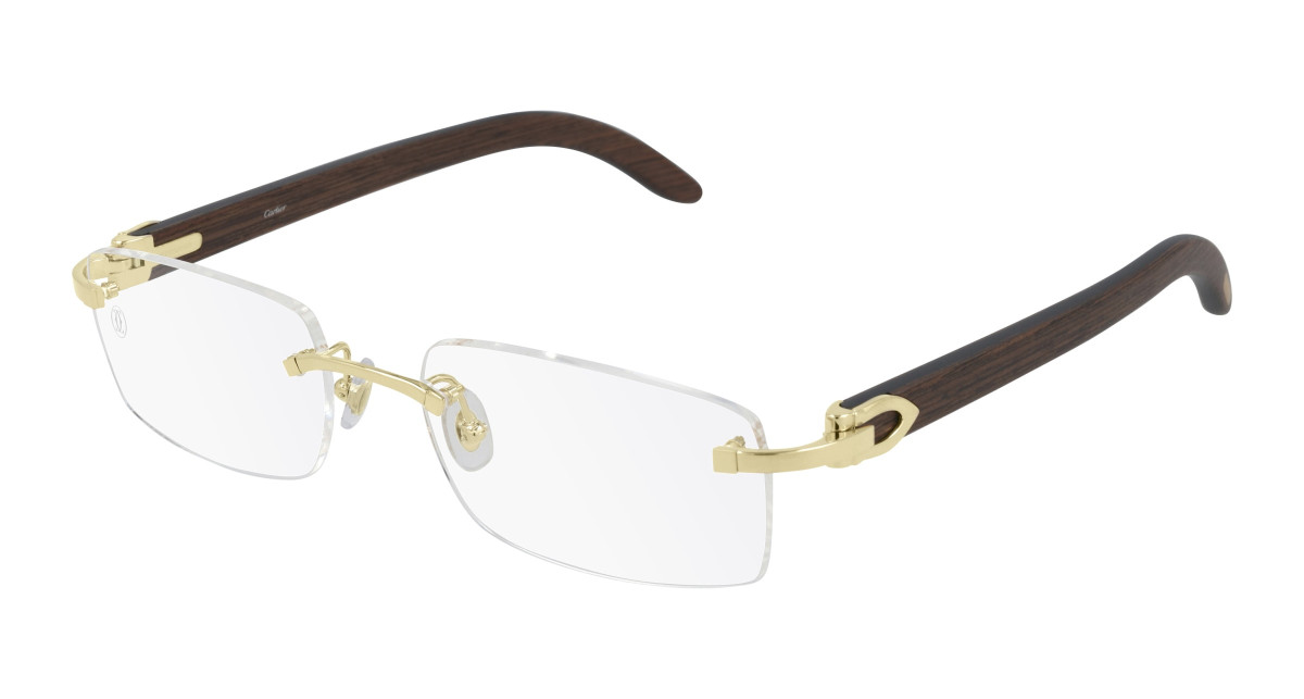 Cartier Eyeglasses CT0052O 005 Gold