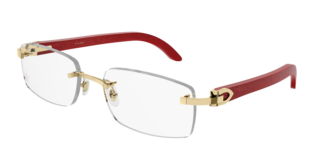 Cartier Eyeglasses CT0052O 006 Gold