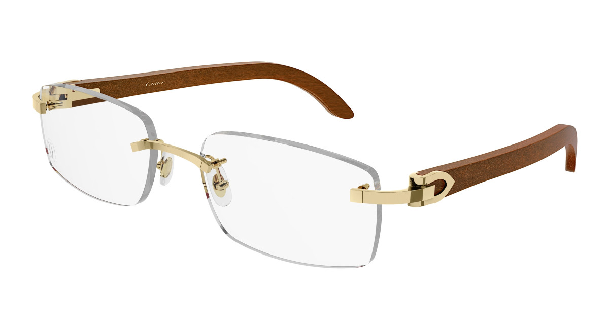 Cartier Eyeglasses CT0052O 008 Gold
