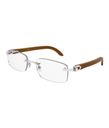 Cartier Eyeglasses CT0052O 009 Silver