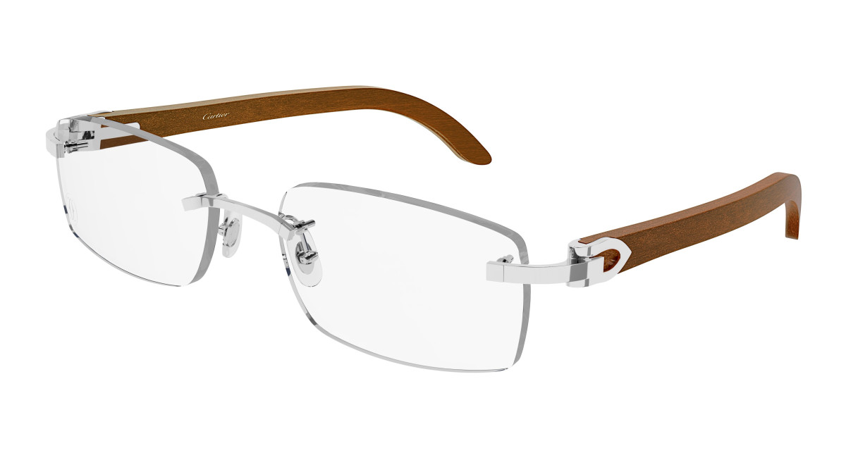 Cartier Eyeglasses CT0052O 009 Silver