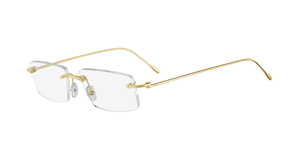Cartier Eyeglasses CT0070O 001 Gold