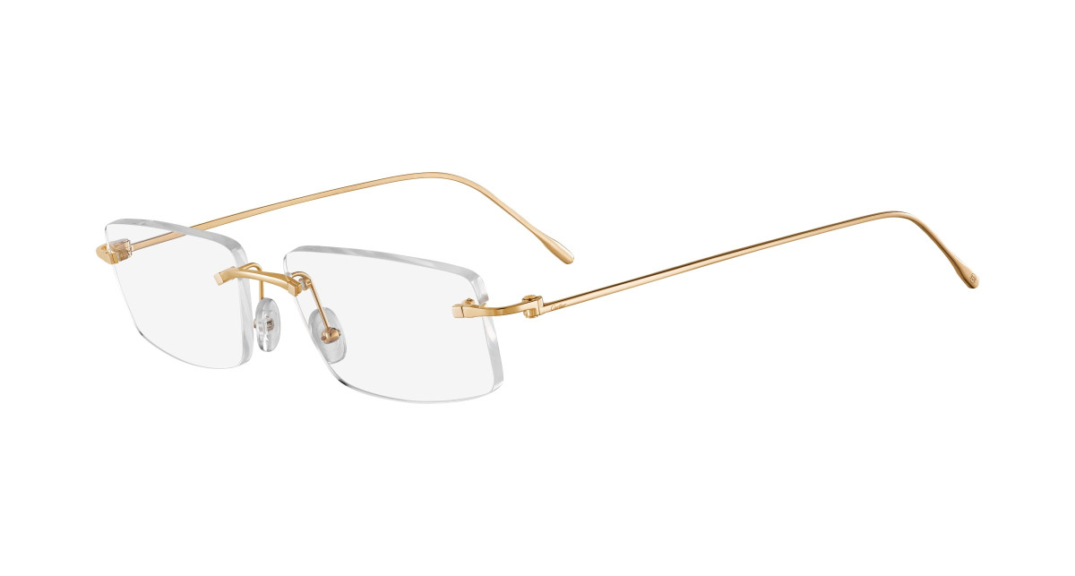 Cartier Eyeglasses CT0070O 003 Gold
