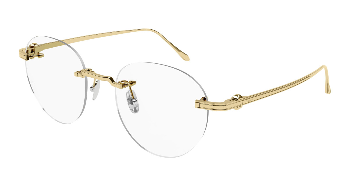 Cartier Eyeglasses CT0342O 002 Gold