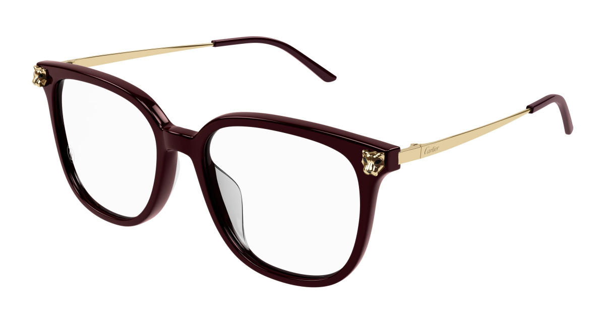 Cartier Eyeglasses CT0346O 003 Burgundy