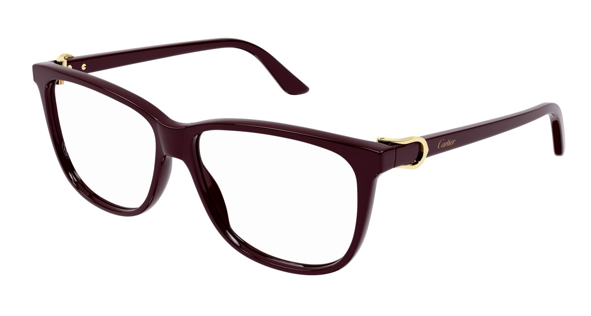 Cartier Eyeglasses CT0351O 003 Burgundy