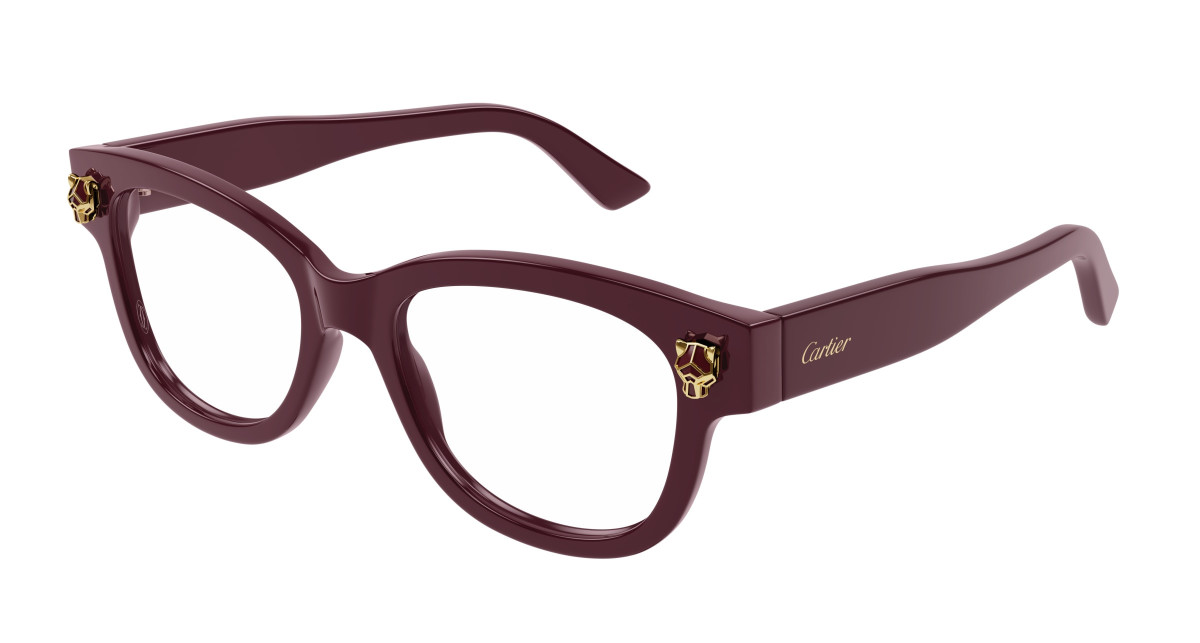 Cartier Eyeglasses CT0373O 003 Burgundy