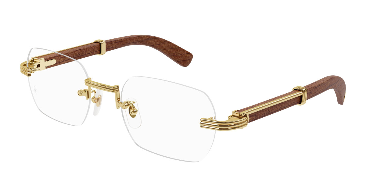 Cartier Eyeglasses CT0377O 002 Gold
