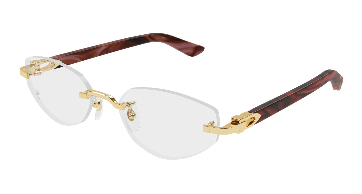 Cartier Eyeglasses CT0609O 002 Gold
