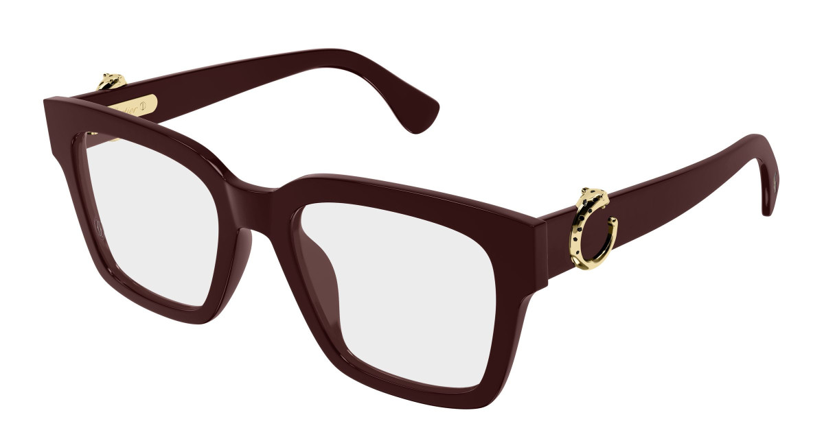 Cartier Eyeglasses CT0640O 004 Burgundy