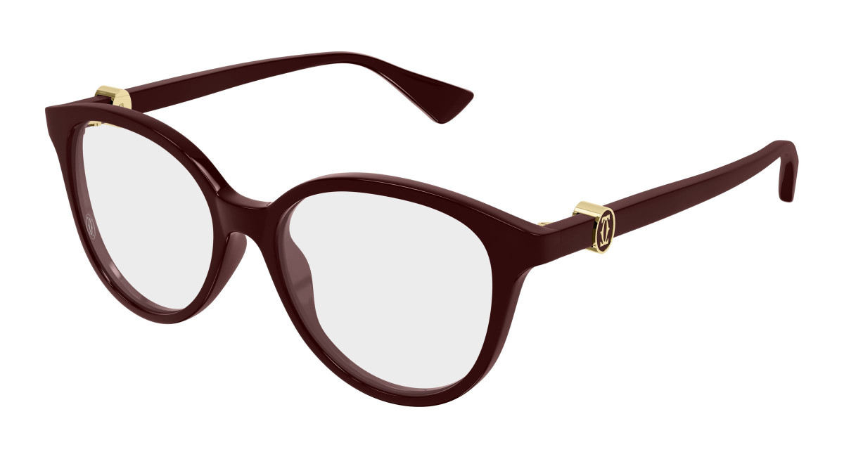 Cartier Eyeglasses CT0643O 003 Burgundy