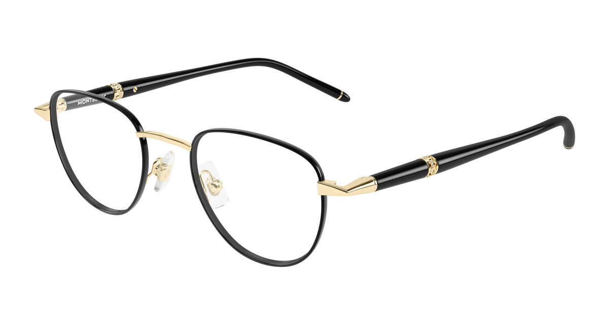 Montblanc Eyeglasses MB0486O 001 Gold