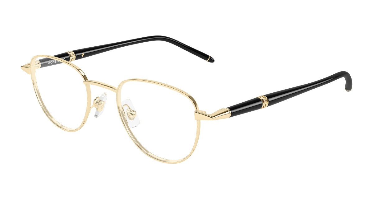Montblanc Eyeglasses MB0486O 003 Gold