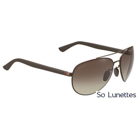 Les lunettes de soleil Gucci – GG 2266/S - GZK (LA) – marron mate