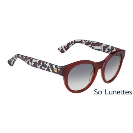 Les lunettes de soleil Gucci - GG 3763/S - H38 (JJ) – bordeaux cristal