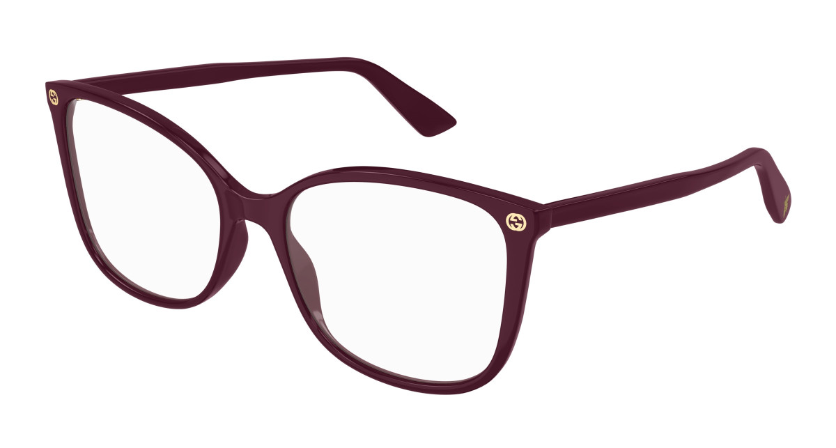 Gucci Eyeglasses GG0026O 012 Burgundy
