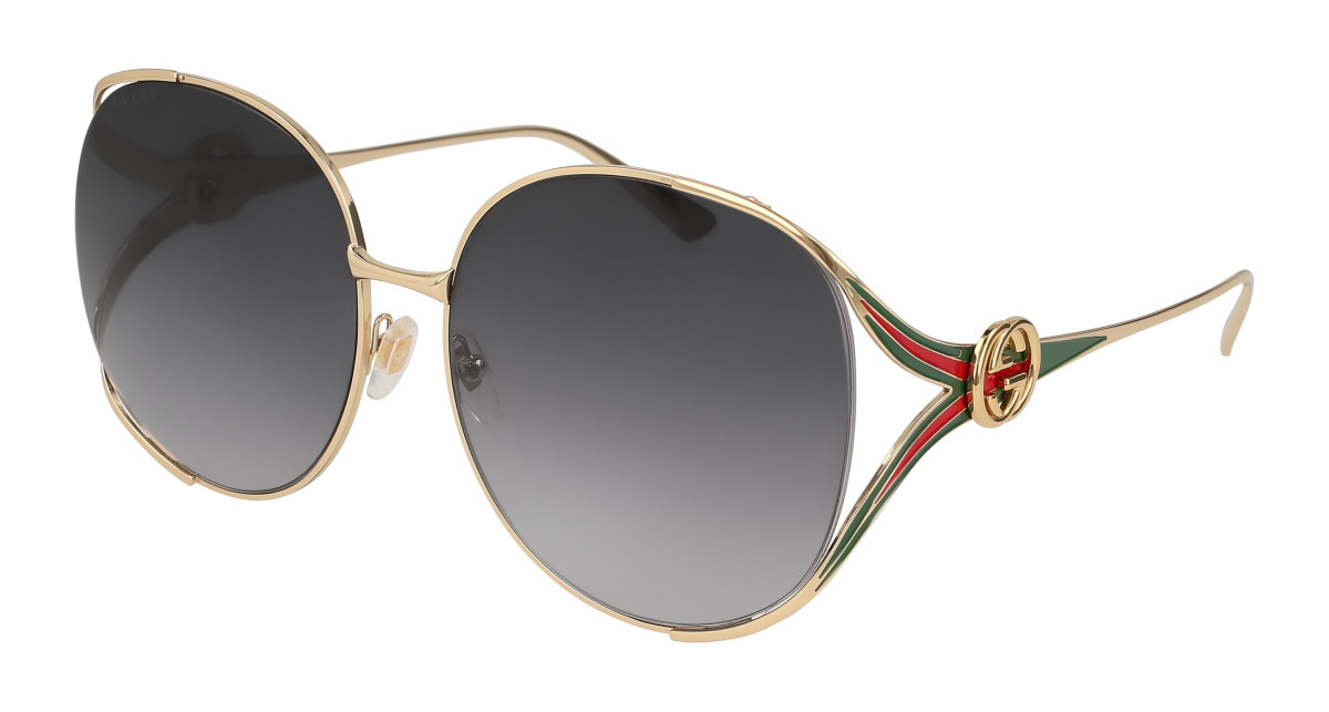 Gucci Sunglasses GG0225S 001 Gold